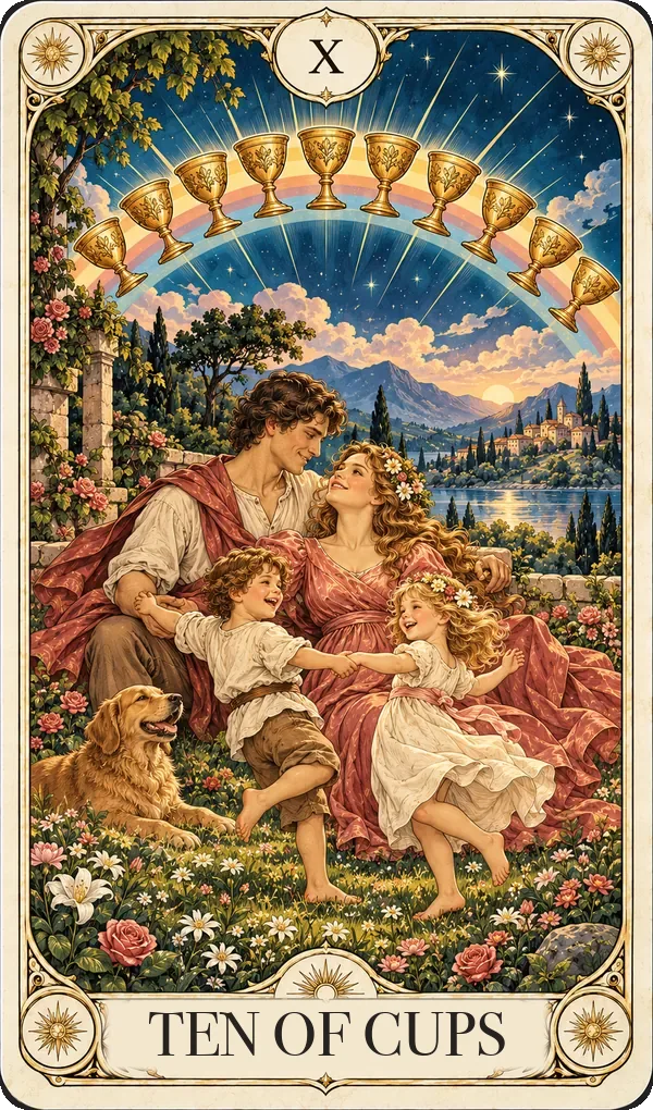 Ten of Cups tarot card