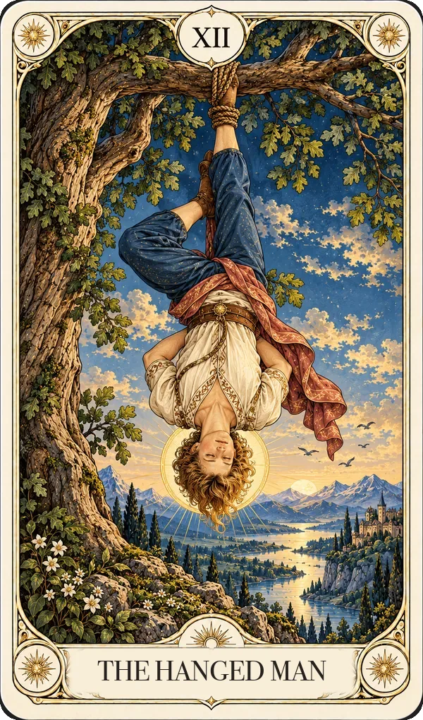 The Hanged Man tarot card
