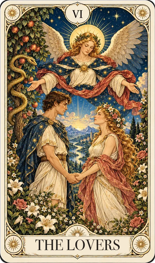 The Lovers tarot card