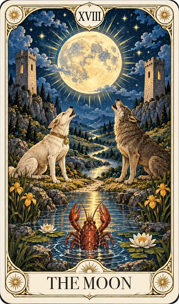 The Moon tarot card