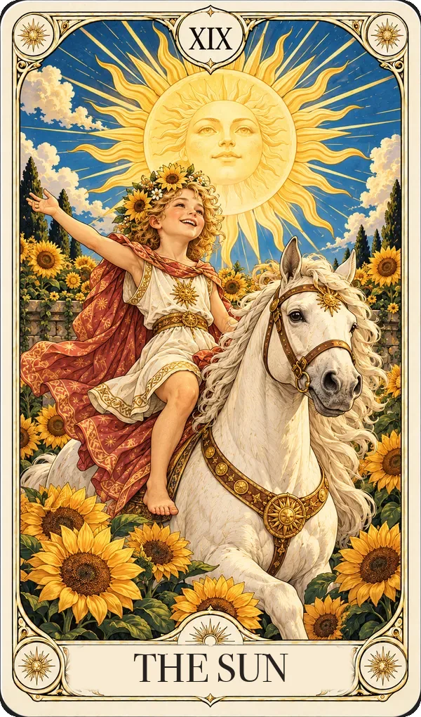 The Sun tarot card